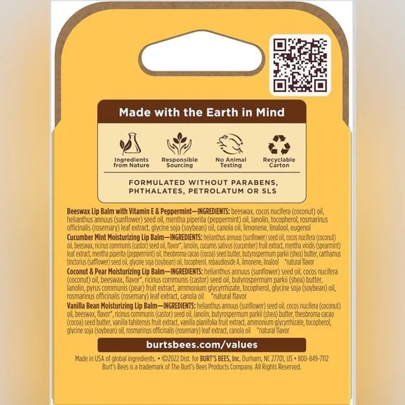 Burt's Bees Lip Balm Flavors of Spring Variety Pack - Picture 3 of 5